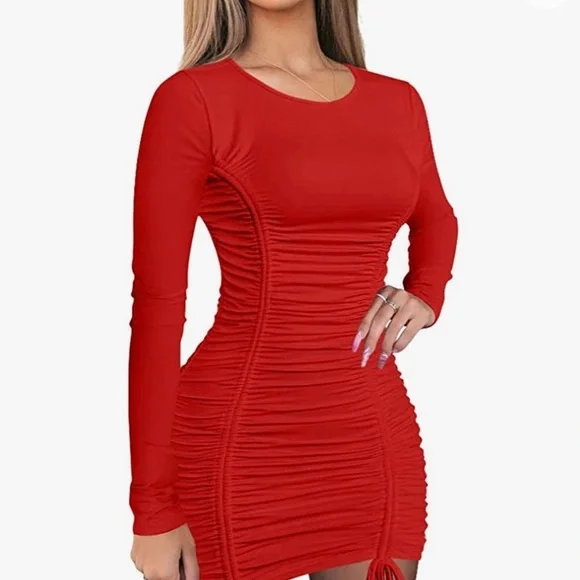Dresses Long Sleeve Scrunch Mini Dress Poshmark